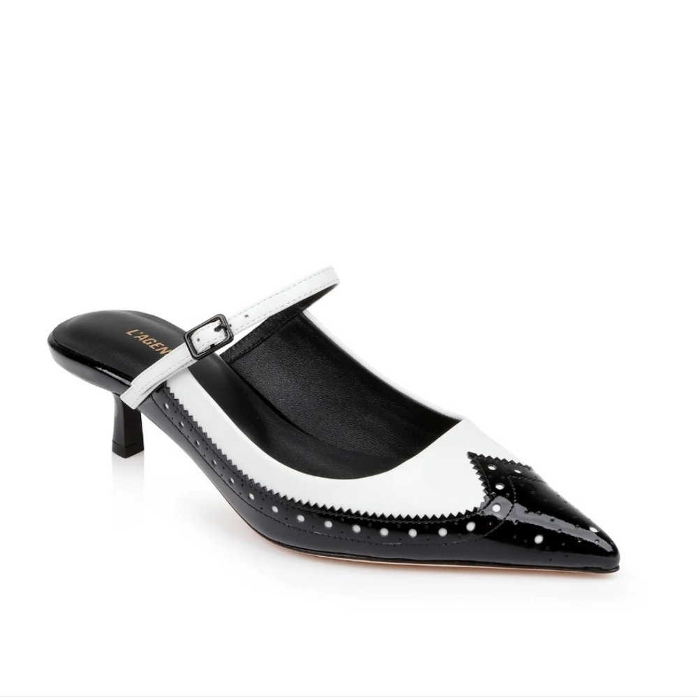 L'AGENCE Elle Pointed Brogue Pumps